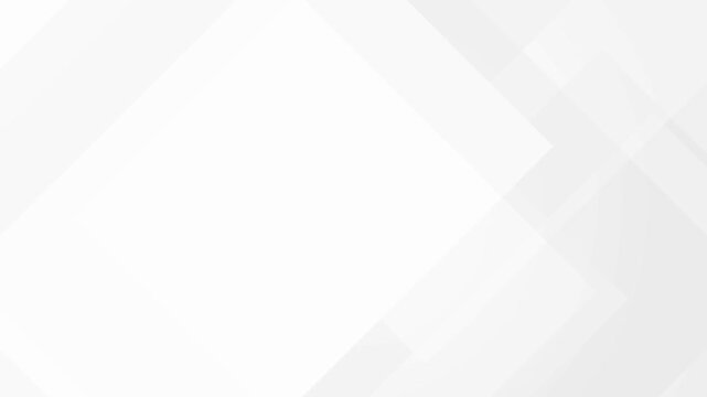 Abstract geometric white background with soft light grey diagonal translucent square shapes.