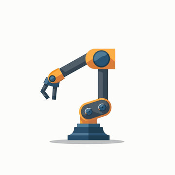 Collaborative Robot Cobot Arm With Safety Joint Bumpers Industrial Automation Robotics Flat Illustration