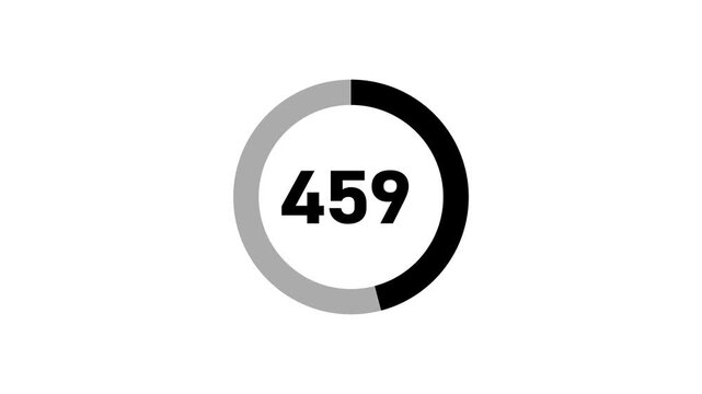Animated of steps counting 0 to 1000 , counting one thousand steps icon animation on black background.