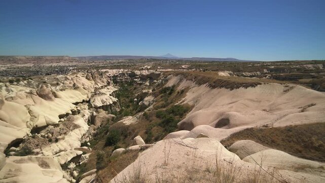 Cappadocia fairy chimneys and sculpted volcanic landforms appear in Turkiye.
