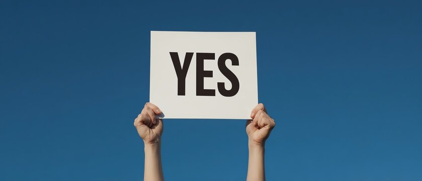 A positive affirmation with a YES sign.