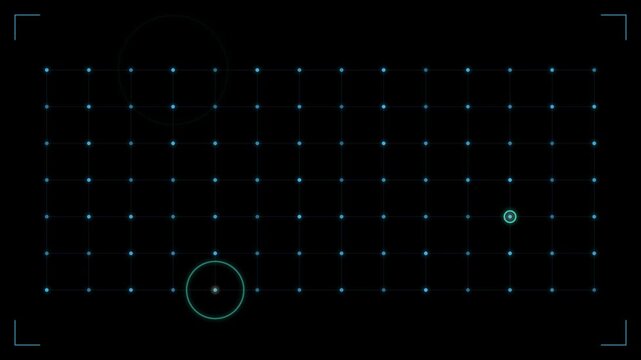Quantum error correction grid absorbing pulses, seamless loop on black