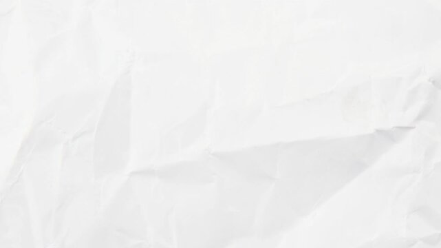 White paper texture background doodle animation, crinkled white Paper texture stop motion, crumpled paper texture, White crumpled paper stop motion background texture.