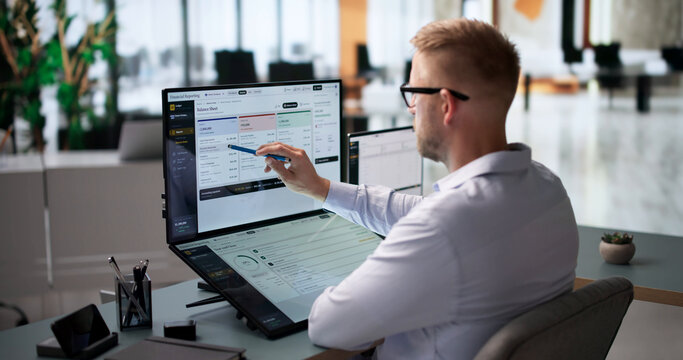 Accountant Carefully Reviews Year-end Financial Statements