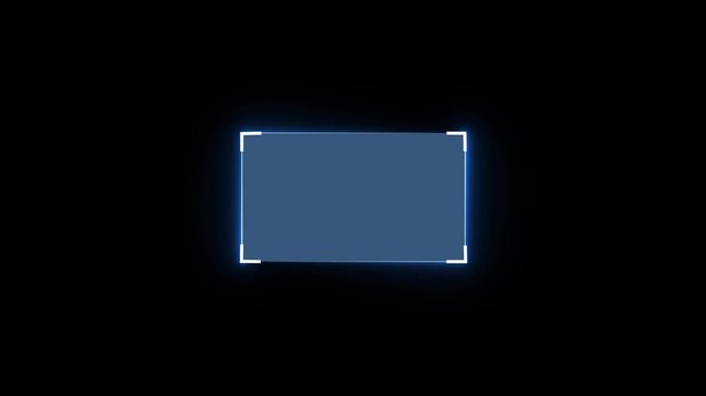 Futuristic neon HUD callout frame for digital interface. Sci fi HUD lower.4k motion graphics.