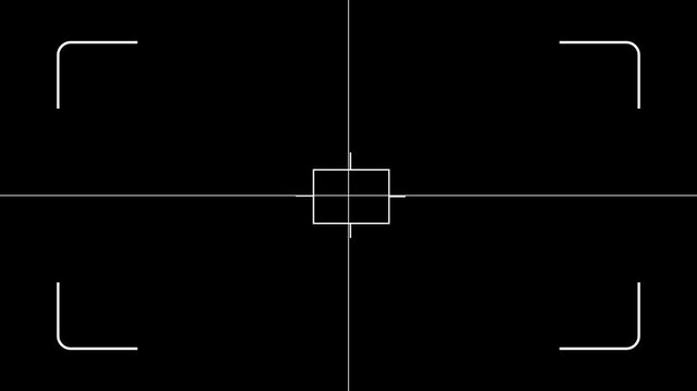 Viewfinder overlays with transparent backgrounds. Clean and Distorted glitch versions