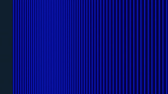 Abstract blue metallic vertical ribs background with soft lighting