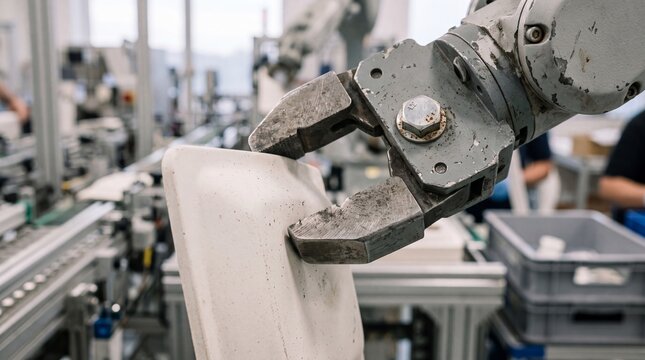 Robotic arm assembly point macro in semiconductor manufacturing plant