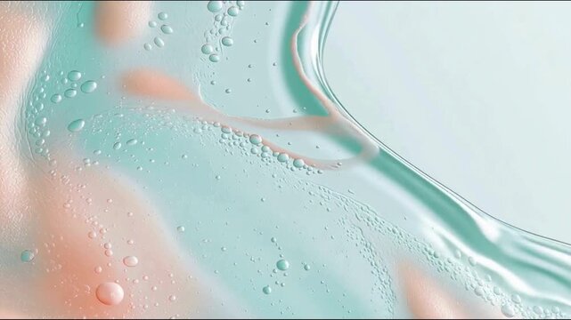 Skin Care and Beauty Concepts: Translucent Gel and Bubble Textures&mdash;Background Images for Cosmetics and Medical Use