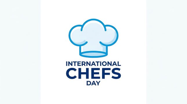 International Chefs Day logo featuring stylized chef hat with clean
