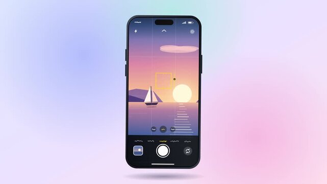 Smartphone Camera Recording Interface Animation