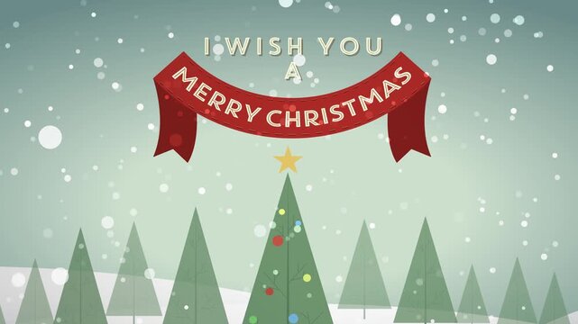 christmas card with christmas tree animation video m m
