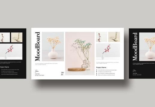 Modern Mood Board Template with Creative Minimalist