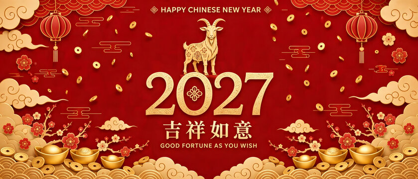 Ji xiang ru yi auspicious wish for chinese new year 2027 blessings