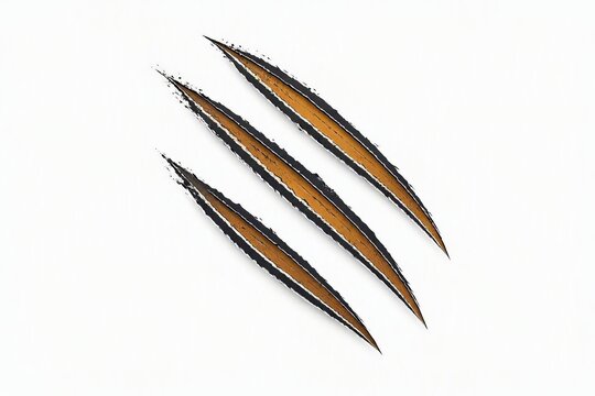 Illustration of tiger claw marks on a white background
