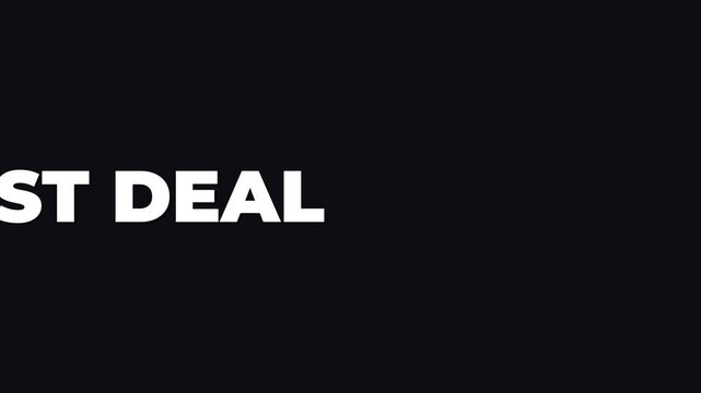 best deal, best deal text, best deal animation, best deal animated video, deal, special offer, special deal, great deal, amazing deal, discount, sale, big sale, special offer animation, discount anima