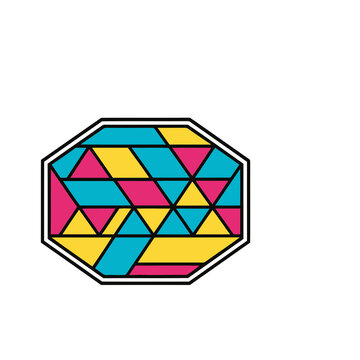 Geometric pattern with triangles and rectangles