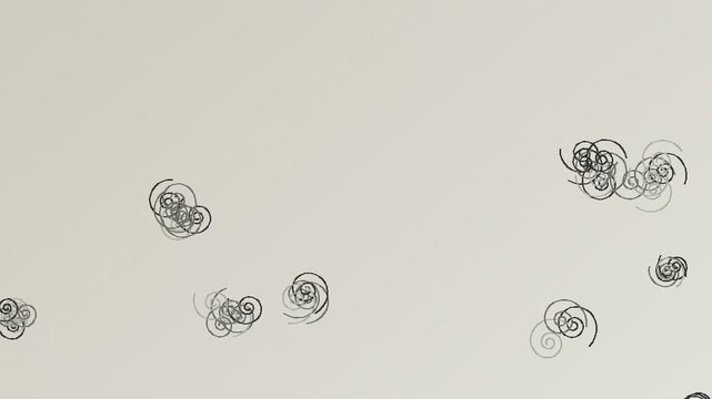 Soft monochrome quilling paper pattern background seamless loop
