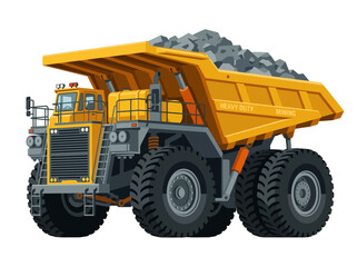 Heavy Duty Mining Dump Truck Carrying Rock Fragments © Maftuh