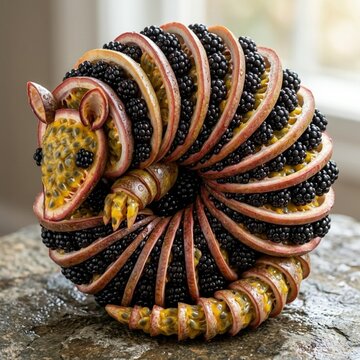 Dragon made with mix fruit 