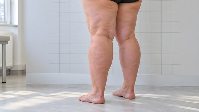 Clinician photographs lower legs for standardized lipedema follow-up documentation