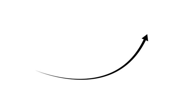 Business Financial Growth Chart Animation with Upward Arrow and Profit Increase Animation video.