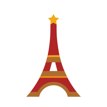 Stylized Eiffel Tower with Star