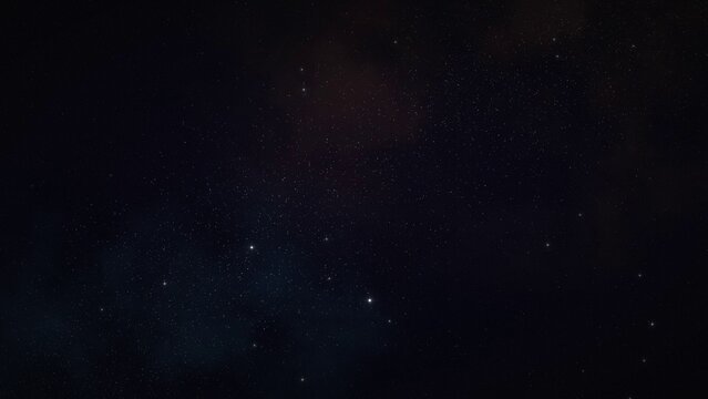 Deep space star field with distant stars and blue red nebula glow