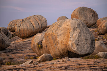 beautiful view to rocky boulders over plateau in Lajedo de Pai Mateus © Cavan