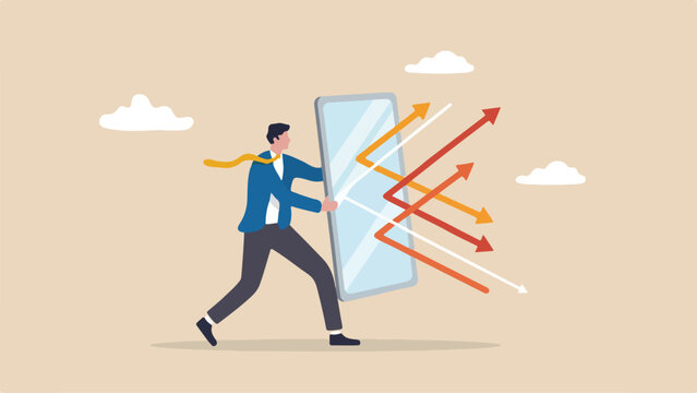 Digital security firewall data defense concept cyber security guard holding giant reflective mirror bouncing back incoming digital arrows clean minimal flat vector illustration