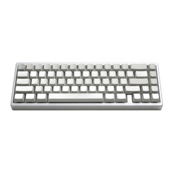 Modern white mechanical gaming computer keyboard isolated on white background, illustration