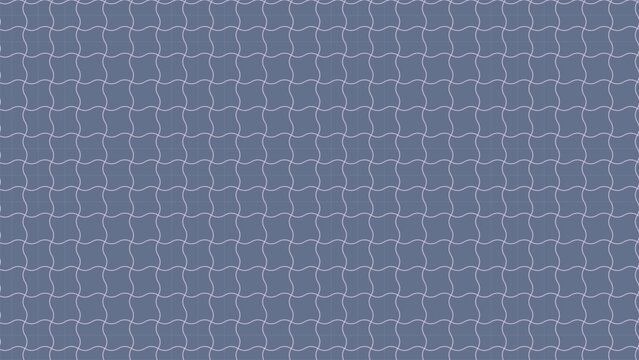 Seamless wavy grid pattern with soft lilac lines on muted blue background for elegant stationery and branding.