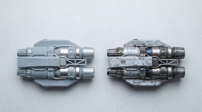 Futuristic spaceship models showcase intricate designs and details for avid collectors and sci-fi enthusiasts Generative AI