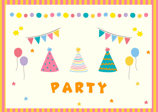 カラフルでポップなパーティー装飾アイテム/Colorful Pop Party Decoration set