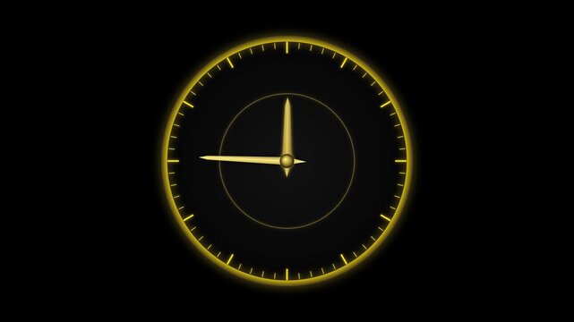 Elegant gold clock faces showing time progression in dark studio lighting with subtle motion