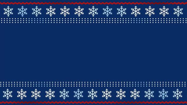 Winter snowflakes animation. looping frozen ice frame animation. Snowflake slowly animation