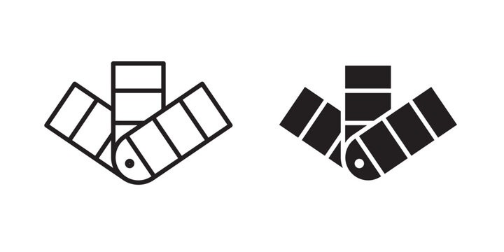 Swatches icon flat outline in black