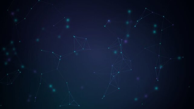 Abstract AI Neural Network Plexus Connection Big Data Concept 4K Seamless Loop