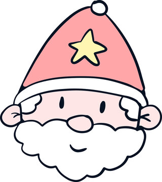 Santa claus cartoon character design vector illustration