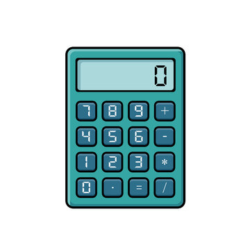 Digital calculator icon vector illustration