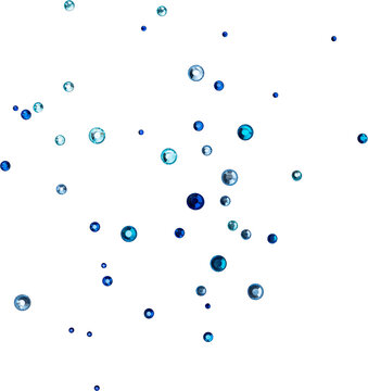 Blue Shiny Metallic Scattered Rhinestones Decoration