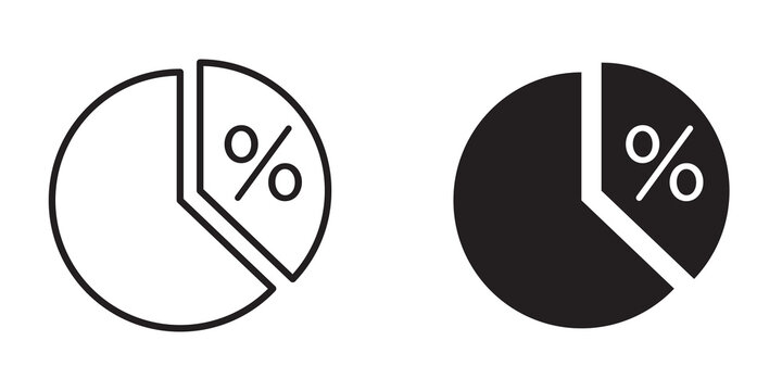 Ratio icon flat outline in black