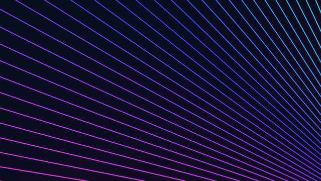 Abstract Background Featuring Glowing Neon Diagonal Lines With A Smooth Purple To Blue Gradient Color Transition