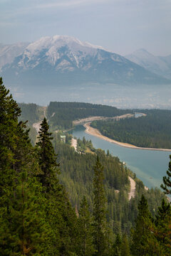 Beautiful view on the way to Grassi Lake in Canmore, Alberta