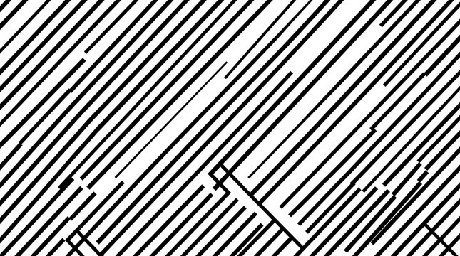 Black and white parallel diagonal lines geometric pattern abstract art design background