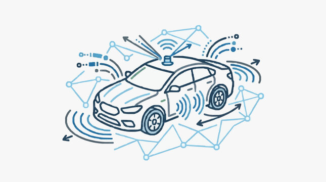Corporate of Connected Autonomous Car with Advanced IoT Network Technology and Wireless Signals
