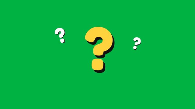 Vibrant yellow and white question marks on a bright green background, symbolizing uncertainty, curiosity, doubt, and inquiry.