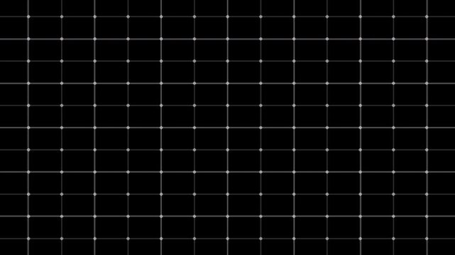 White dotted grid graph pattern emerging as hud interface overlay element