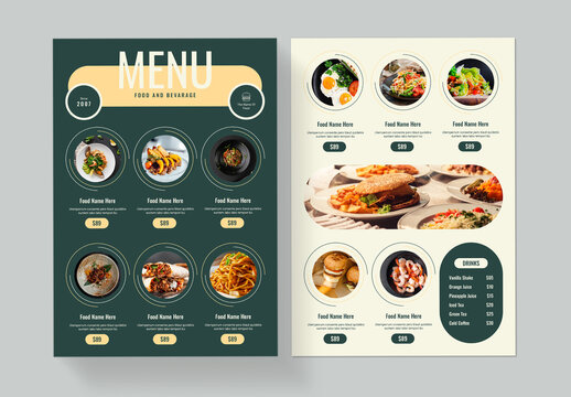Clean Food Menu Template