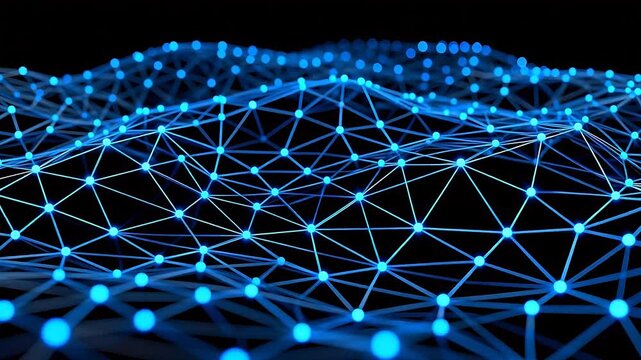 Blue network nodes and connections